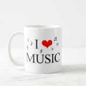 Ik hou van muziek koffiemok (Links)