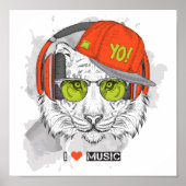 Ik hou van Muziek Lion Poster (Voorkant)