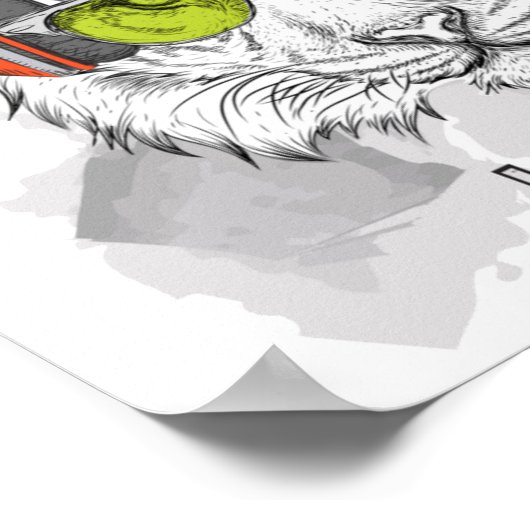 Ik hou van Muziek Lion Poster (Hoek)