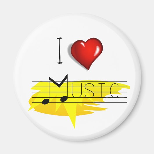 Ik hou van muziek magneet (Voorkant)