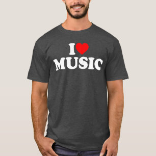 Ik hou van muziek meisje grappig t-shirt