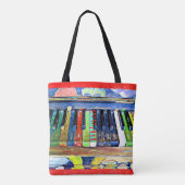 "Ik hou van muziek" Mooie Artsy Music Canvas tas (Achterkant)