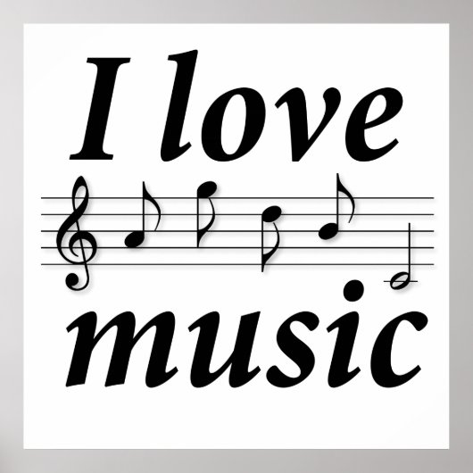 Ik hou van muziek poster (Voorkant)