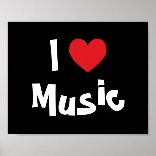 Ik hou van muziek poster (Voorkant)