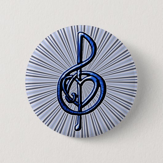 Ik hou van muziek ronde button 5,7 cm (Voorkant)