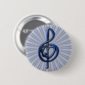 Ik hou van muziek ronde button 5,7 cm (Voorkant /achterkant)