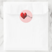 Ik hou van muziek ronde sticker (Tas)