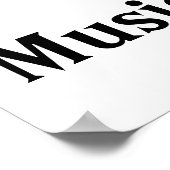 Ik hou van muziek Rood hart van Muzieknoten Poster (Hoek)