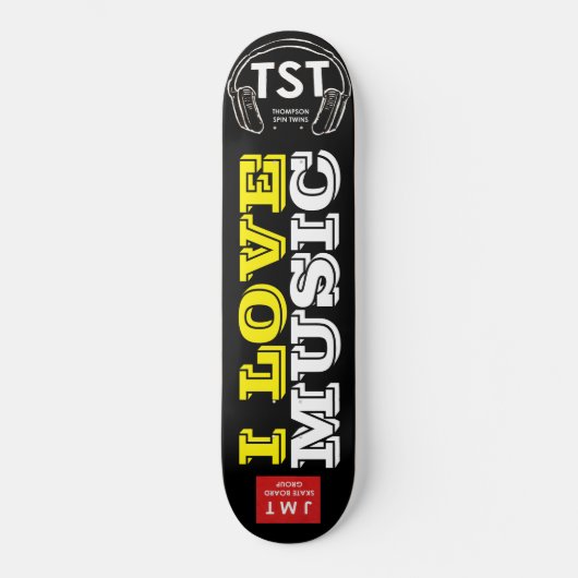 IK HOU VAN MUZIEK Skateboard (Voorkant)