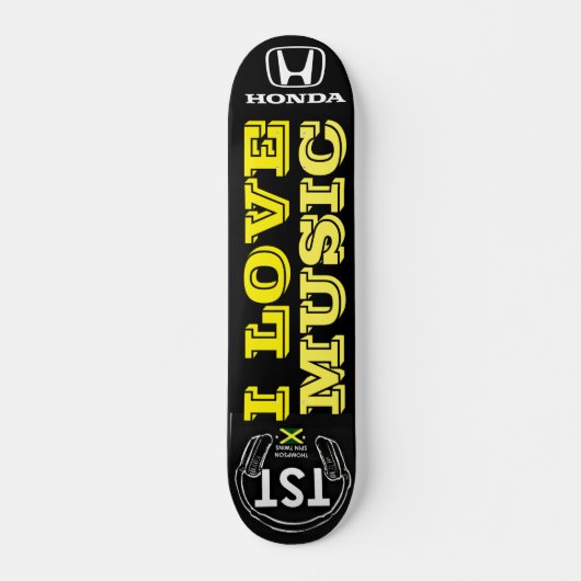 IK HOU VAN MUZIEK Skateboard, 7¾" Deck Persoonlijk Skateboard (Voorkant)
