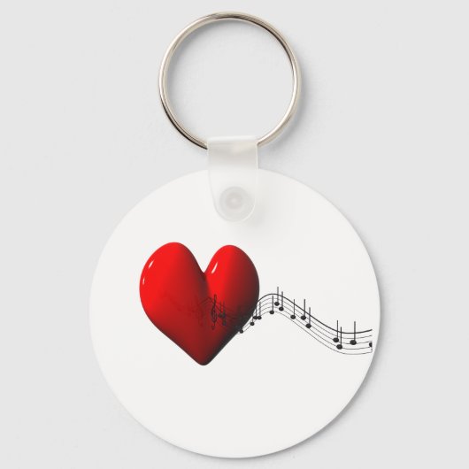 Ik hou van muziek sleutelhanger (Voorkant)