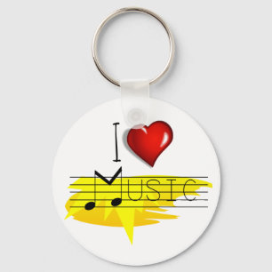 Ik hou van muziek sleutelhanger