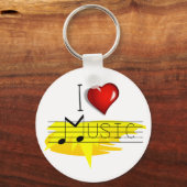 Ik hou van muziek sleutelhanger (Voorkant)