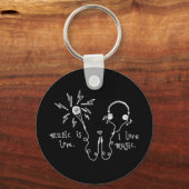 Ik hou van muziek. sleutelhanger (Voorkant)