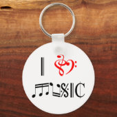 Ik hou van muziek sleutelhanger (Voorkant)