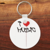 Ik hou van muziek sleutelhanger (Voorkant)