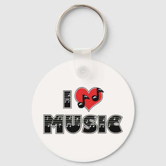 Ik Hou Van Muziek Sleutelhanger (Voorkant)