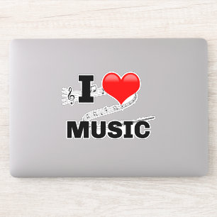 Ik hou van muziek sticker