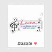 Ik hou van muziek sticker (Vel)