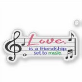 Ik hou van muziek sticker (Voorkant)