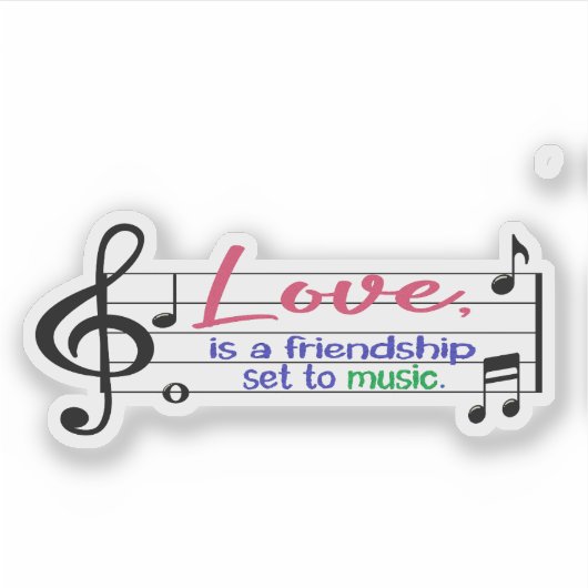 Ik hou van muziek sticker (Voorkant)