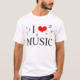 Ik hou van muziek t-shirt