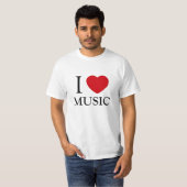Ik hou van muziek t-shirt (Voorkant volledig)
