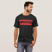 Ik hou van muziek t-shirt (Voorkant volledig)