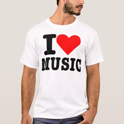 Ik hou van muziek t-shirt (Voorkant)
