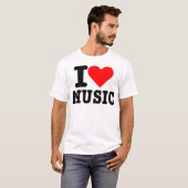 Ik hou van muziek t-shirt (Voorkant volledig)
