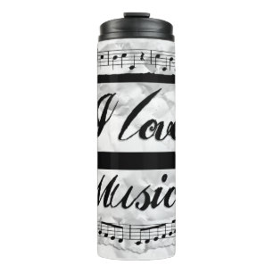 Ik hou van muziek thermosbeker