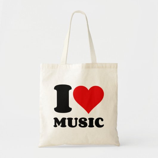 Ik hou van muziek tote bag (Voorkant)