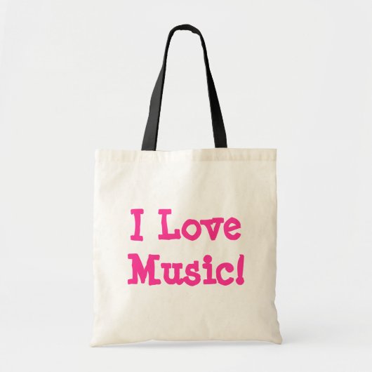 Ik hou van muziek! tote bag (Voorkant)