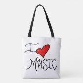 Ik hou van muziek tote bag (Achterkant)