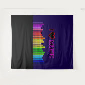 Ik hou van muziek wandtapijt wandkleed (Voorkant (horizontaal))