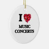 Ik hou van muziekconcerten keramisch ornament (Rechts)