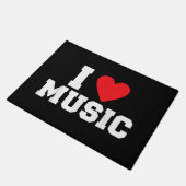 Ik hou van muziekliefhebber deurmat (Schuin)
