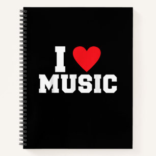 Ik hou van muziekliefhebber notitieboek