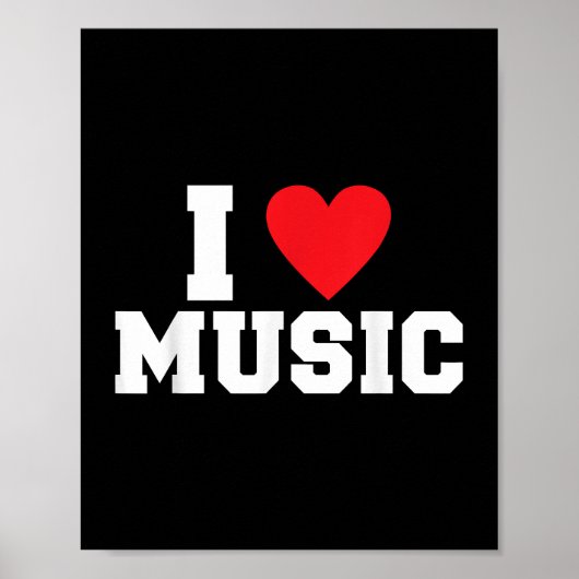 Ik hou van muziekliefhebber poster (Voorkant)