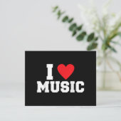 Ik hou van muziekliefhebber save the date (Staand voorkant)