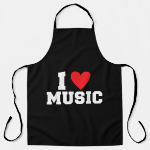 Ik hou van muziekliefhebber schort