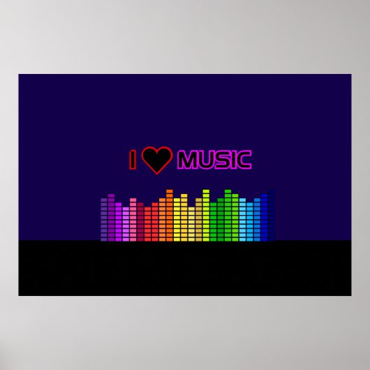 Ik hou van muziekposter poster (Voorkant)