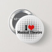 Ik hou van muziektheater ronde button 5,7 cm (Voorkant /achterkant)