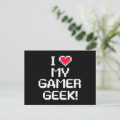 Ik hou van My Gamer Geek Briefkaart (Staand voorkant)