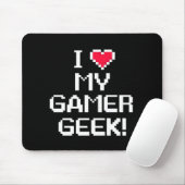 Ik hou van My Gamer Geek Muismat (Met muis)