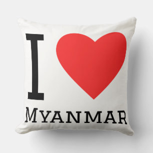 Ik hou van Myanmar Kussen