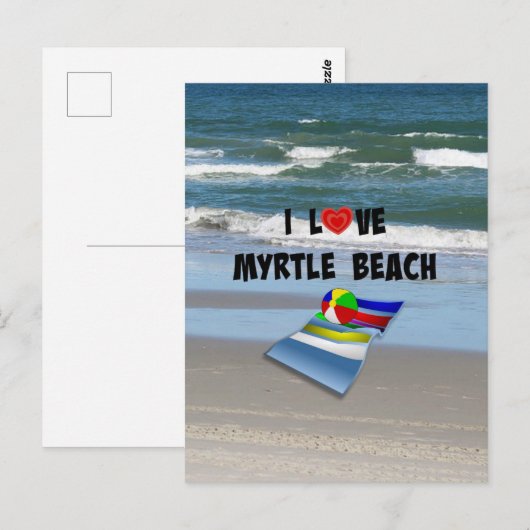 Ik hou van Myrtle Beach Briefkaart (Voorkant / Achterkant)