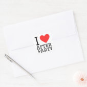 Ik hou van na het feest vierkante sticker (Envelop)