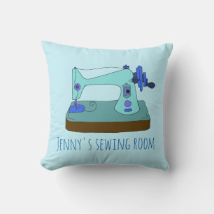 Ik hou van naaien.  naaimachine op maat kussen