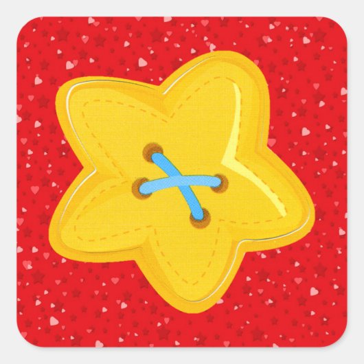 Ik hou van naaien - SRF Vierkante Sticker (Voorkant)